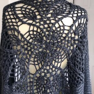 Elegant Gray Crochet Sweater